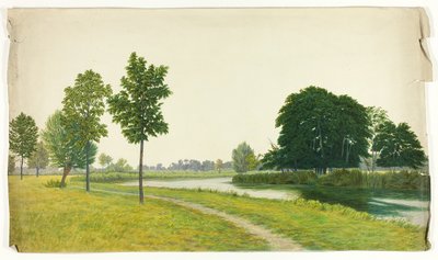 Tranquil Park Scene by Unknown artist