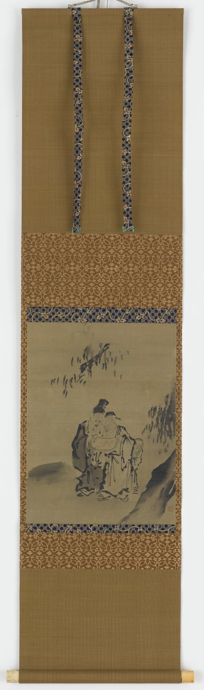 Two Chinese Sages Standing Under a Tree by Unknown artist