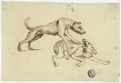 Two Dogs Fighting by Unknown artist