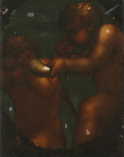 Two Putti by Unknown artist