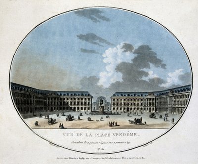 View of Place Vendôme (engraving) by Unknown artist