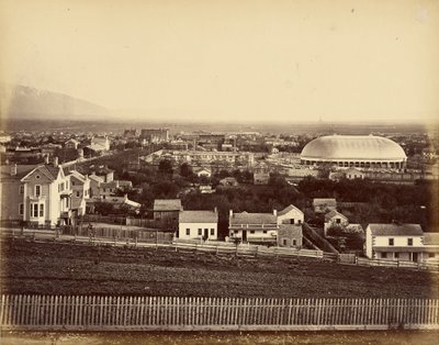View of Salt Lake Tabernacle and City by Unknown artist