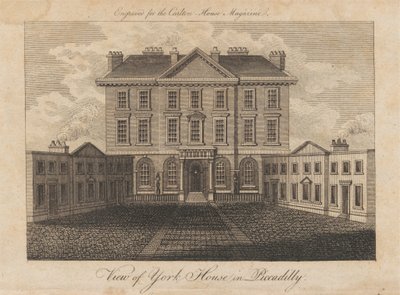 View of York House in Piccadilly by Unknown artist