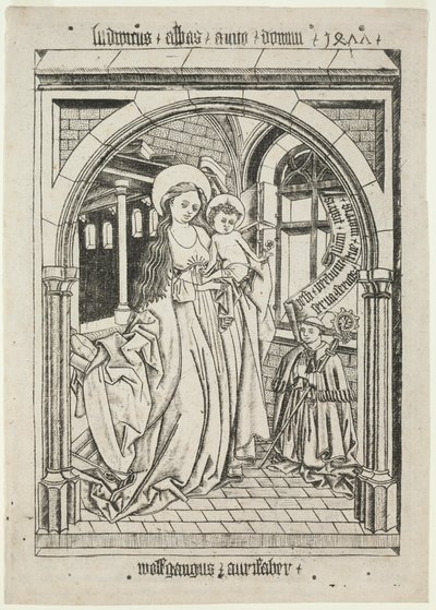 Virgin and Child, Abbot Ludwig Kneeling by Unknown artist
