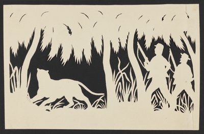 White Men Stalking a Tiger by Unknown artist