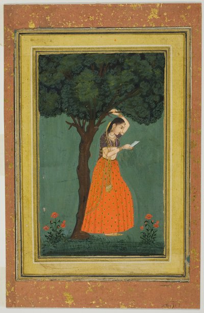 Woman Grasping Tree Branch by Unknown artist