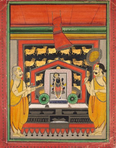 Worship of Dvaraka Nathji at Kankroli by Unknown artist