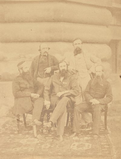 Group Portrait of Five Men, India by Unknown artist/maker