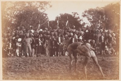 A Wrestling Contest, Delhi by Unknown photographer