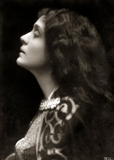 Eleonora Duse - Portrait Profile by Unknown photographer