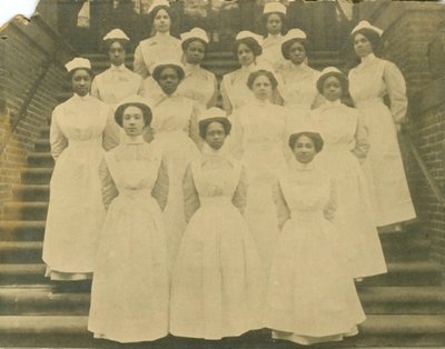 Group portrait of Lincoln School nurses by Unknown photographer