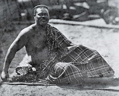King Cetshwayo in exile at Cape Town by Unknown photographer