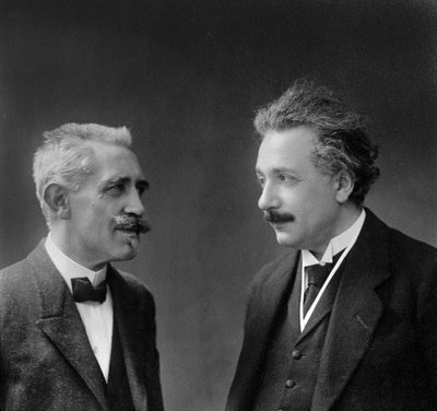 Paul Langevin and Albert Einstein by Unknown photographer
