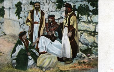 Postcard Depicting Bedouin Men, c.1900 by Unknown photographer