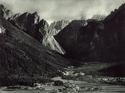 The town of Dobbiaco in the Dolomites by Unknown photographer