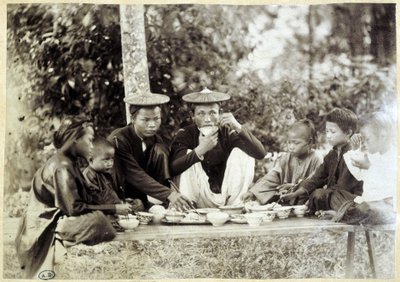 Vietnamese Over a Meal, c. 1895 by Unknown photographer