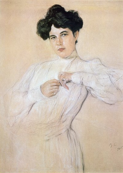 Maria Pavlovna Botkina by Valentin Aleksandrovich Serov