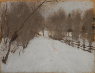 Winter Road to Domotkanovo by Valentin Aleksandrovich Serov