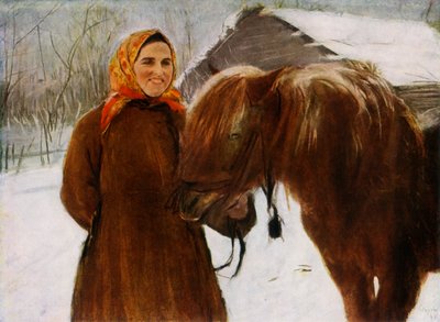 Woman with a Horse, 1898, 1965 by Valentin Serov
