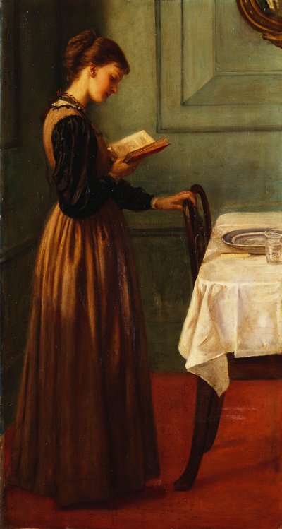 Study of a Girl Reading by Valentine Cameron Prinsep