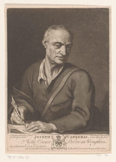Portrait of Joseph Carreras by Valentine Green