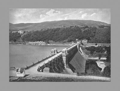 The Dam, Lake Vyrnmy, 1900 by Valentine and Sons Ltd