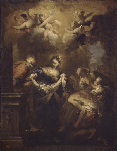 The Miracle of the Roses, 1650s by Valerio Castello
