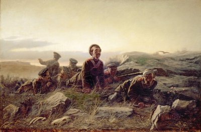 Plastuns at Sevastopol, 1874 by Vasili Grigorevich Perov