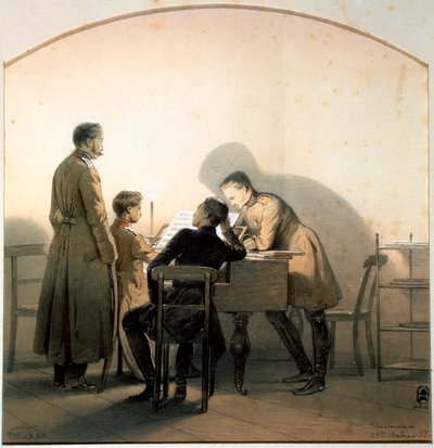 At the Piano by Georg Wilhelm Timm