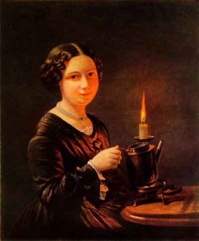 Girl with Candle by Vasily Tropinin