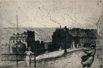 Kite-Flyers, Montmartre, 1915 by Vaughan Trowbridge