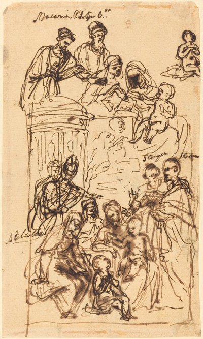 The Madonna and Child with Saints by Venetian 17th Century