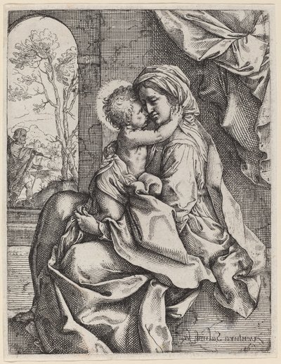 Virgin and Child by Ventura Salimbeni after Guido Reni