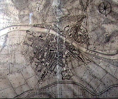 Map of Florence by Vercellini Terreni