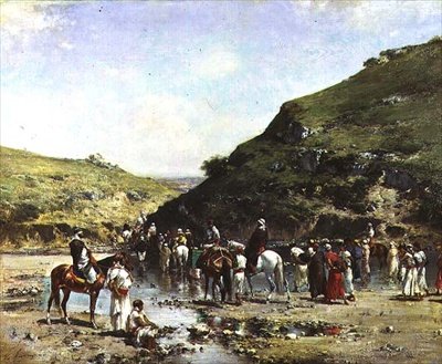 By the Water by Victor Pierre Huguet