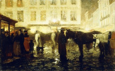 A Paris Street, Evening by Victor Gilsoul