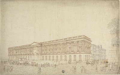 The Colonnade of the Louvre by Victor Jean Nicolle