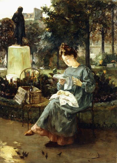 Afternoon in the Luxembourg Gardens by Victor Marec
