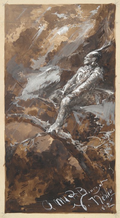 Indian in a Storm by Victor Nehlig