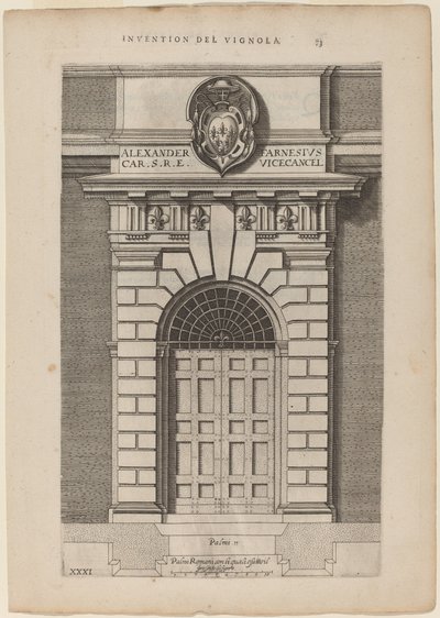 Doorway of Farnese Palace by Vignola