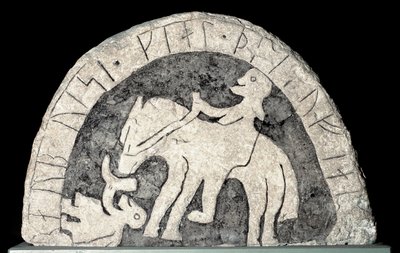 Runestone with a Horseman by Viking