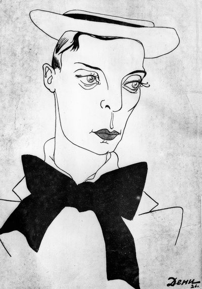 Caricature of Buster Keaton by Viktor Deni