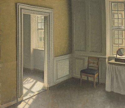 Bedroom, Strandgade 30 by Vilhelm Hammershoi