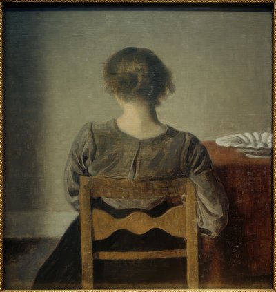 Young Woman. Resting by Vilhelm Hammershoi