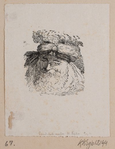Head of a Man with a Fur Hat by Vilhelm Kyhn