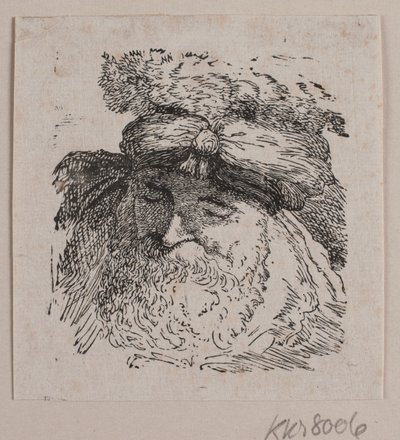 Head of a Man with Fur Hat by Vilhelm Kyhn