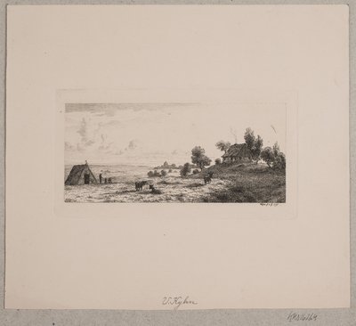 Landscape with a Farmhouse and a Cottage by Vilhelm Kyhn
