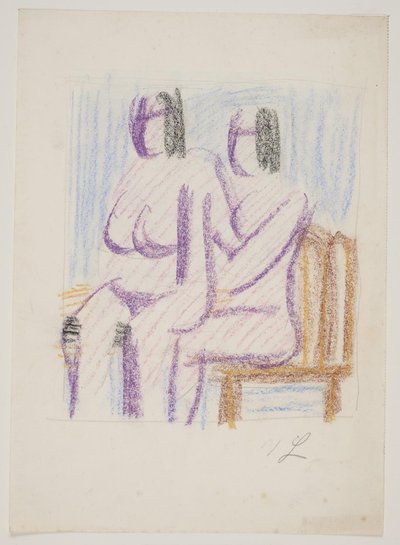 Composition Study with Two Seated, Nude Women by Vilhelm Lundstrøm