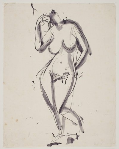 Standing Female Model by Vilhelm Lundstrøm