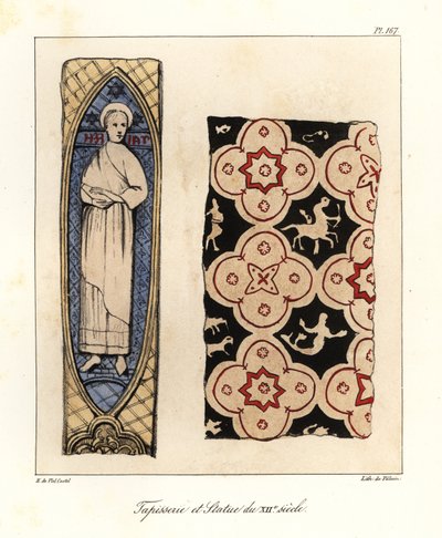 Tapestry and statue of the 12th century by Villain Villain